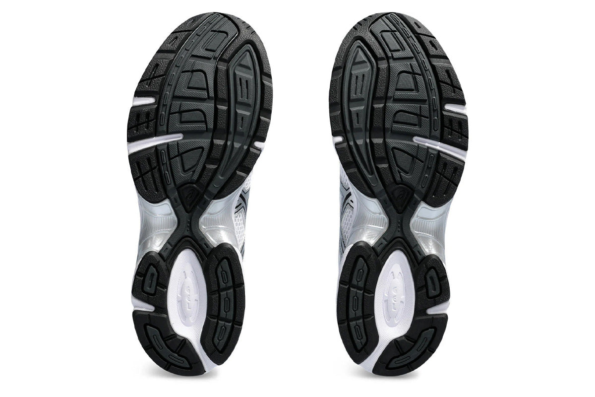 Retro Runner Sneakers – White, Silver & Black